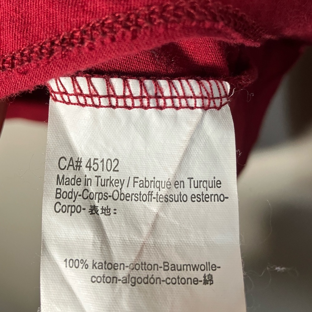 Maison Scotch t-shirt long sleeved tee 100% Cotton Red women’s size S - Picture 10 of 12